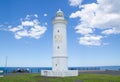 Kiama Harbour Light, is an active lighthouse, is located close to the Blowhole Point. The image was taken in cloudy day.